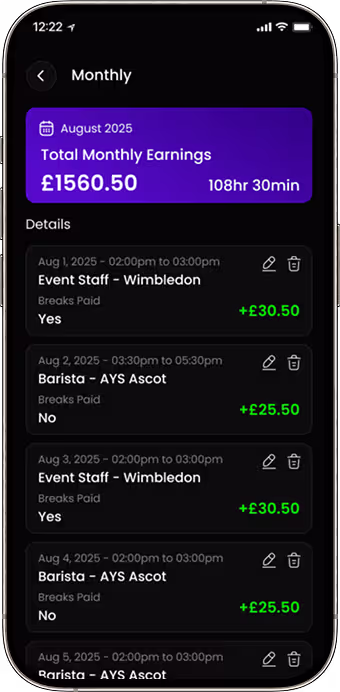 Financial wellbeing app goals and progress tracking screen
