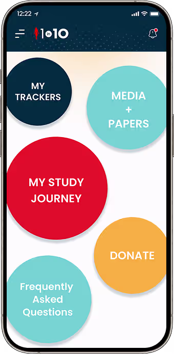 Guest access screen for research information and educational content