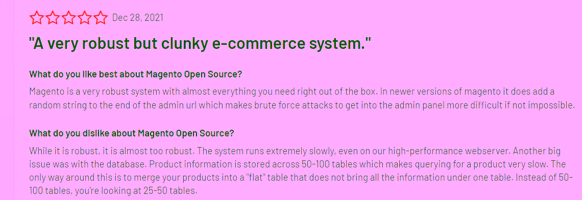 Image showing reviews of Adobe Commerce.