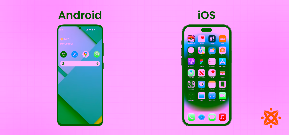 Android vs iOS UI/UX design comparison