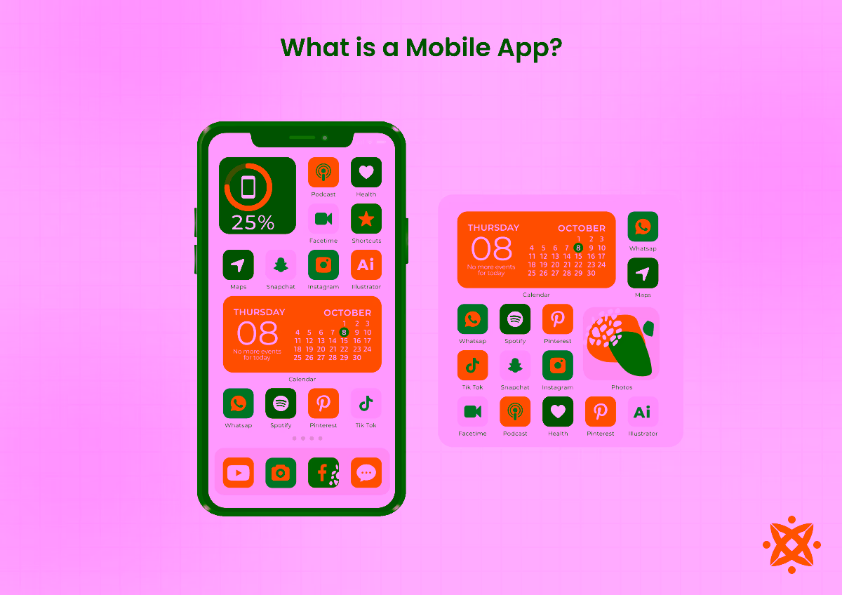 Smartphone displaying various app icons.