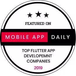 MobileAppDaily Flutter app developer badge for Intelivita