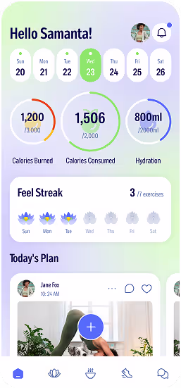 Satiate food tracking app interface